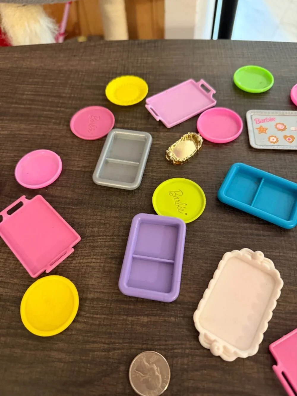 Lot of Mostly Vintage Barbie Dollhouse Plates and Trays